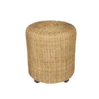 Puff Rattan Redondo Natural 0.40l  X 0.50a