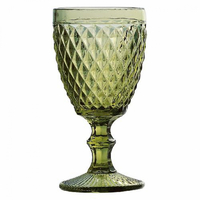 Taça Bico de Abacaxi Vidro Verde